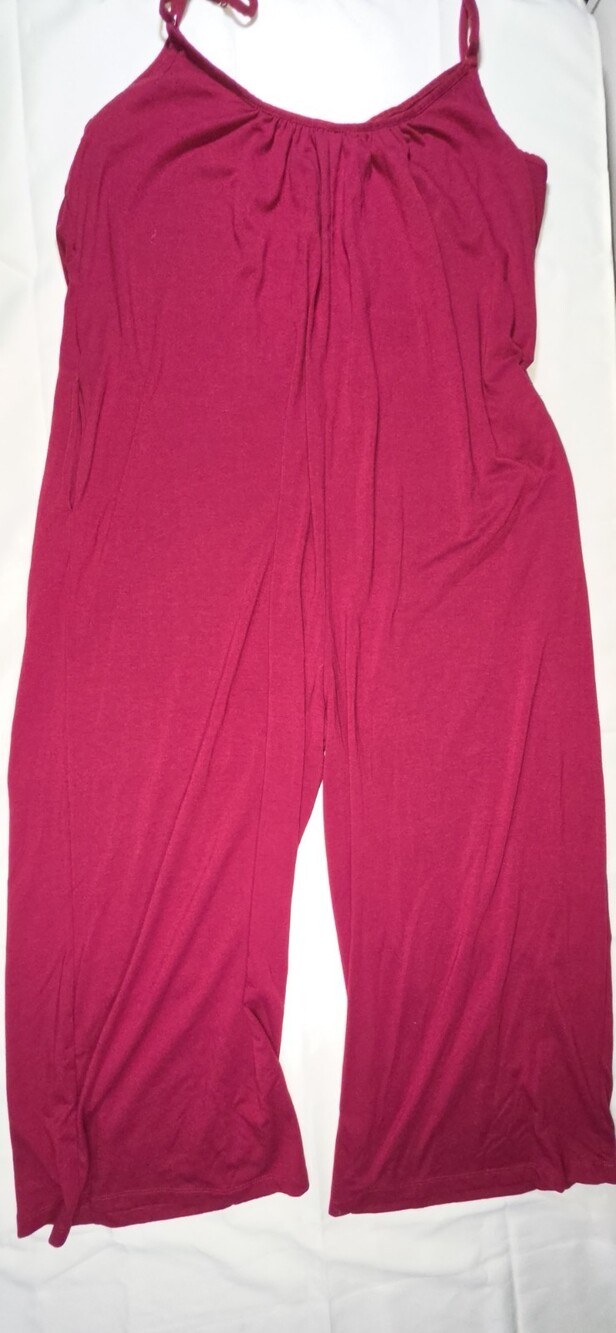 Dokotoo Pink Thin Strap Jumpsuit Size XL Color Red Sku 0287